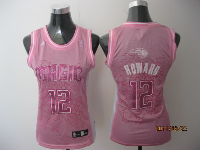  NBA Women Orlando Magic 12 Dwight Howard Swingman Pink Jersey